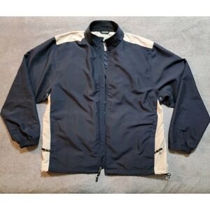 Cutter & Buck Men's Full Zip Windbreaker Jacket‎ Navy/Off White Size Large